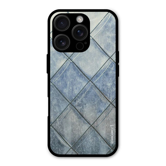 Steel Blue Pattern Shockproof Hybrid Protection (Metal + TPU) Back Case Cover