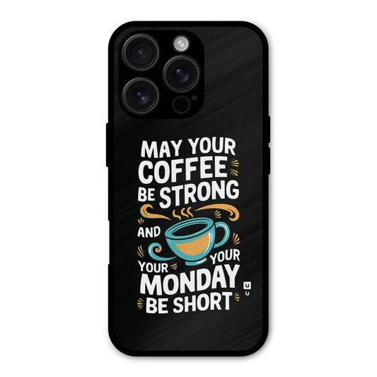Strong Coffee Shockproof Hybrid Protection (Metal + TPU) Back Case Cover