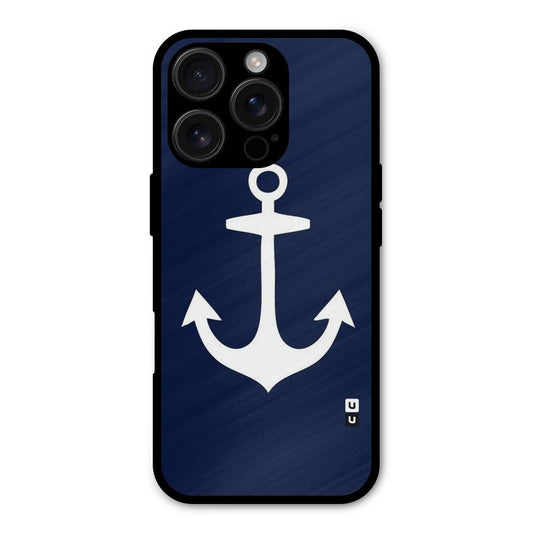 Stylish Anchor Design Shockproof Hybrid Protection (Metal + TPU) Back Case Cover