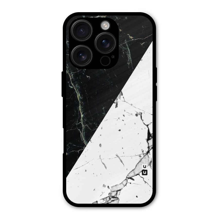 Stylish Diagonal Marble Shockproof Hybrid Protection (Metal + TPU) Back Case Cover