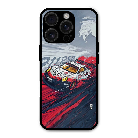 Super Car illustration Shockproof Hybrid Protection (Metal + TPU) Back Case Cover