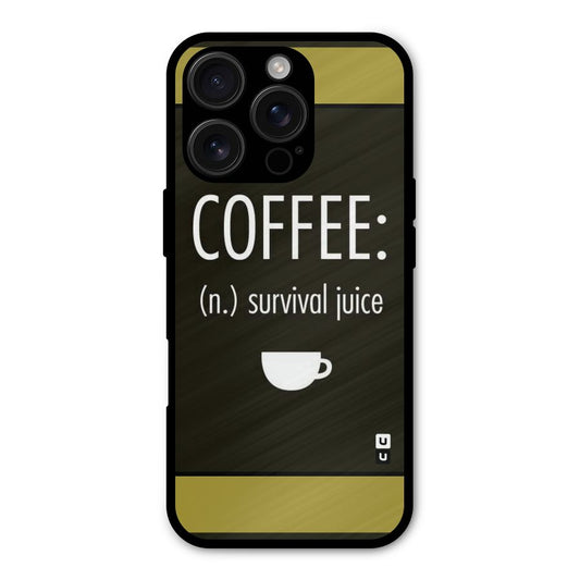 Survival Juice Shockproof Hybrid Protection (Metal + TPU) Back Case Cover
