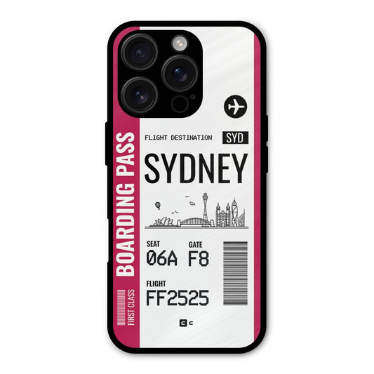 Sydney Boarding Pass Shockproof Hybrid Protection (Metal + TPU) Back Case Cover