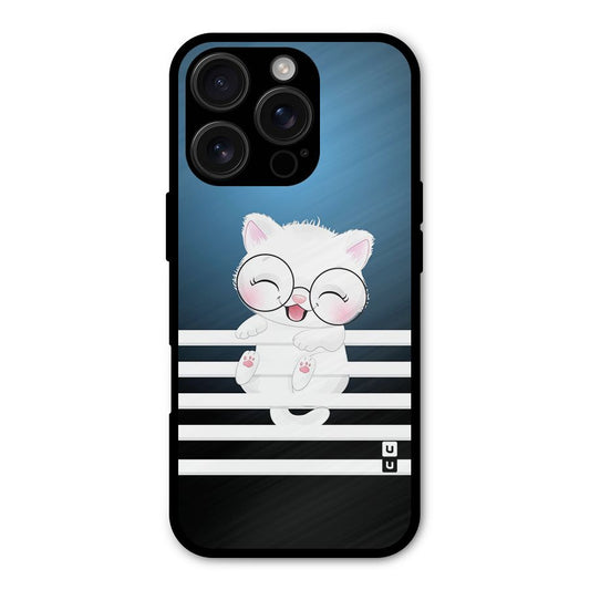 The Cat on Stripes Shockproof Hybrid Protection (Metal + TPU) Back Case Cover
