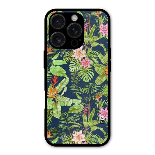 Tiny Flower Leaves Shockproof Hybrid Protection (Metal + TPU) Back Case Cover
