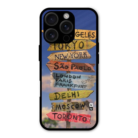Travel Signs Shockproof Hybrid Protection (Metal + TPU) Back Case Cover