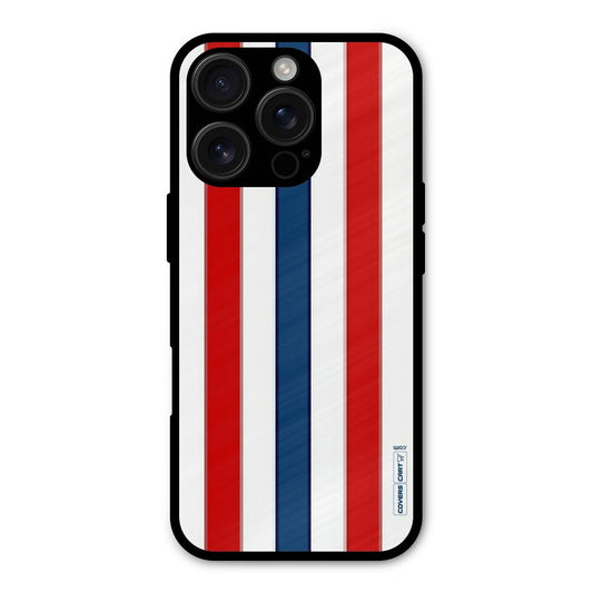 Tricolor Stripes Shockproof Hybrid Protection (Metal + TPU) Back Case Cover