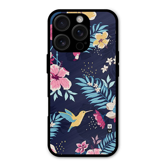 Tropical Flamingo Pattern Shockproof Hybrid Protection (Metal + TPU) Back Case Cover