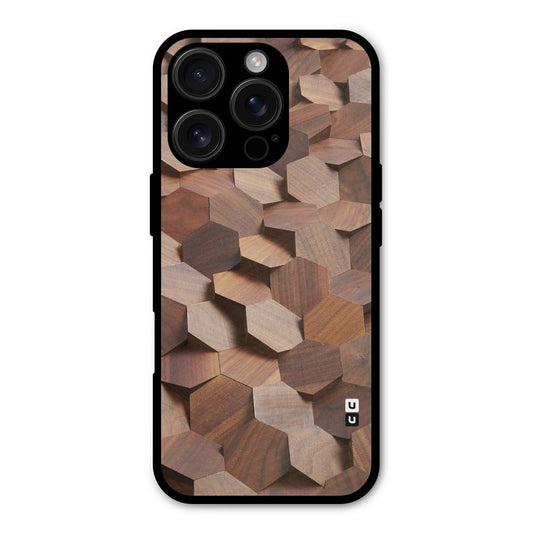 Uplifted Wood Hexagons Shockproof Hybrid Protection (Metal + TPU) Back Case Cover