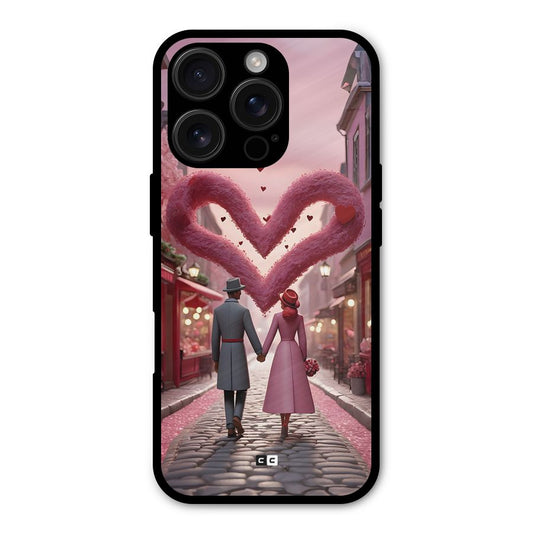 Valetines Couple Walking Shockproof Hybrid Protection (Metal + TPU) Back Case Cover