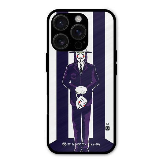 Vendetta Gentleman Holding Mask Illustration Shockproof Hybrid Protection (Metal + TPU) Back Case Cover