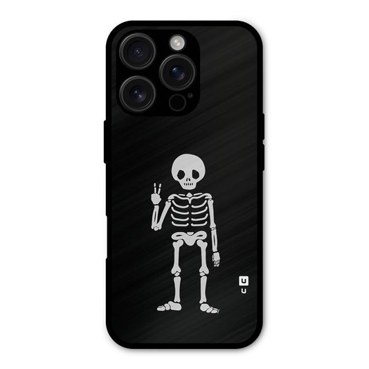 Victory Skeleton Spooky Shockproof Hybrid Protection (Metal + TPU) Back Case Cover
