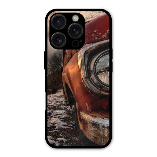 Vintage Car Headlight Shockproof Hybrid Protection (Metal + TPU) Back Case Cover