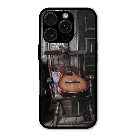 Vintage Chair Guitar Shockproof Hybrid Protection (Metal + TPU) Back Case Cover