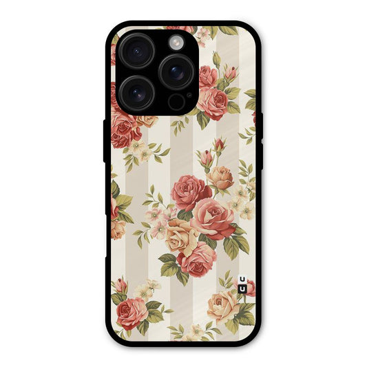 Vintage Color Flowers Shockproof Hybrid Protection (Metal + TPU) Back Case Cover