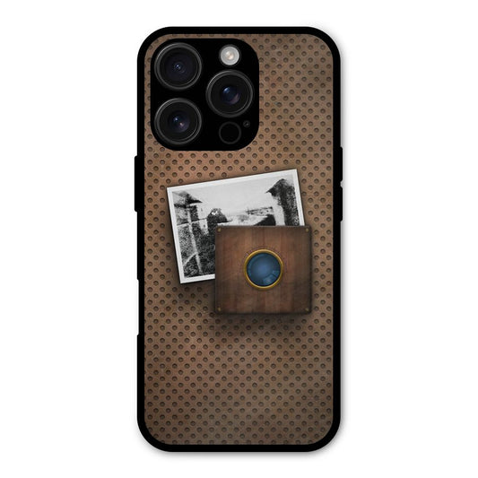 Vintage Wood Camera Shockproof Hybrid Protection (Metal + TPU) Back Case Cover