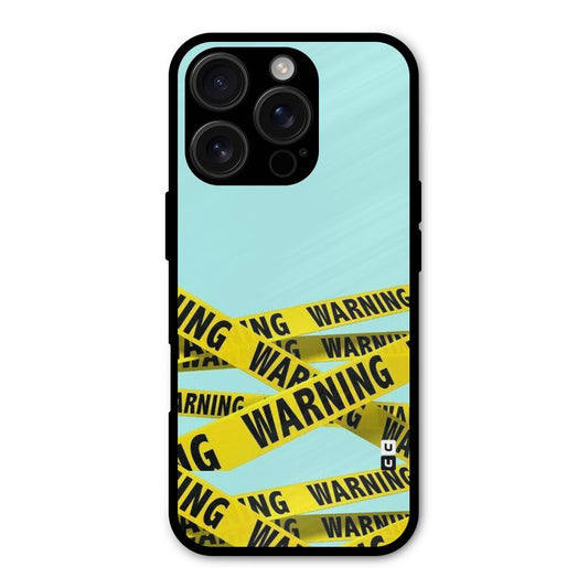 Warning Design Shockproof Hybrid Protection (Metal + TPU) Back Case Cover