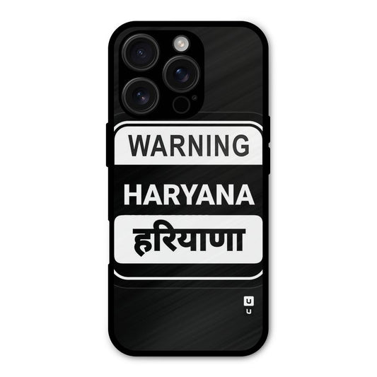 Warning Haryana Shockproof Hybrid Protection (Metal + TPU) Back Case Cover