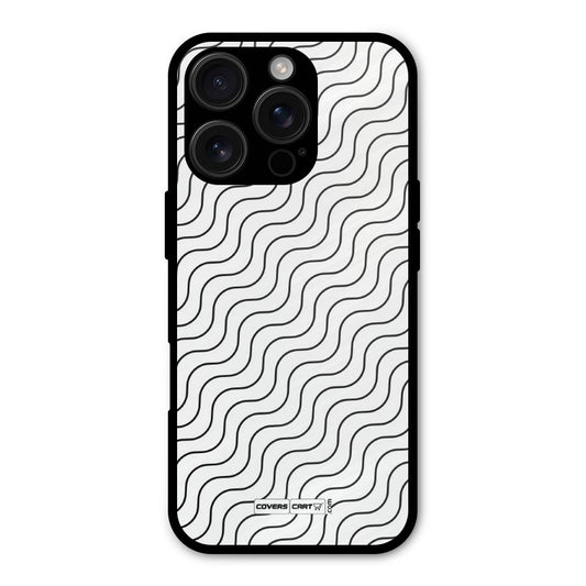 Wavy Pattern Shockproof Hybrid Protection (Metal + TPU) Back Case Cover