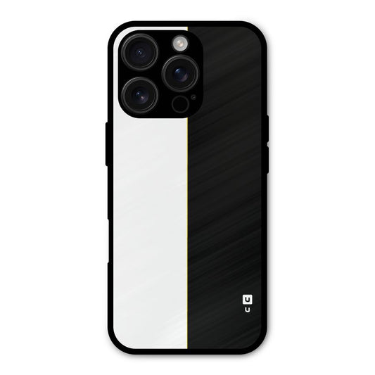 White Black Super Minimalistic Shockproof Hybrid Protection (Metal + TPU) Back Case Cover