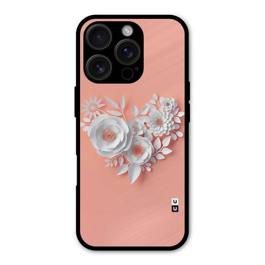 White Paper Flower Shockproof Hybrid Protection (Metal + TPU) Back Case Cover