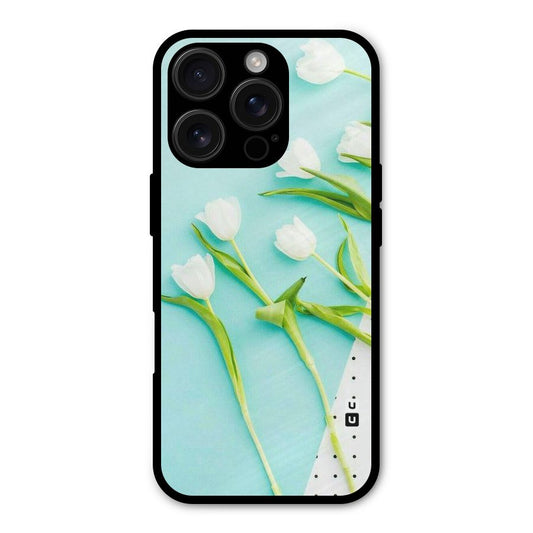 White Tulips Shockproof Hybrid Protection (Metal + TPU) Back Case Cover