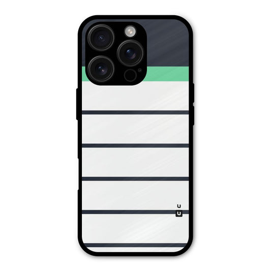 White and Simple Stripes Shockproof Hybrid Protection (Metal + TPU) Back Case Cover