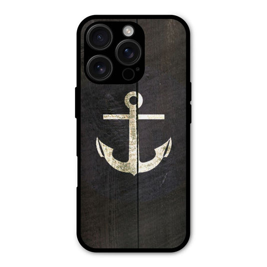 Wood Anchor Shockproof Hybrid Protection (Metal + TPU) Back Case Cover