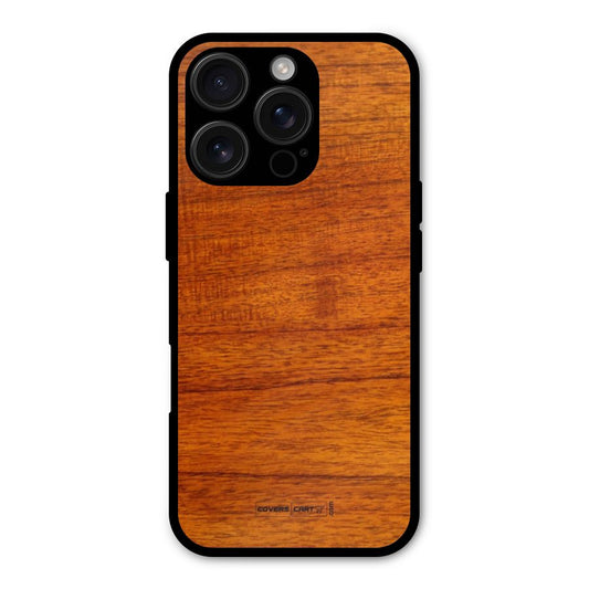 Wood Texture Design Shockproof Hybrid Protection (Metal + TPU) Back Case Cover