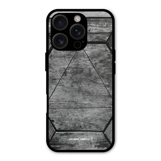 Wooden Hexagon Shockproof Hybrid Protection (Metal + TPU) Back Case Cover