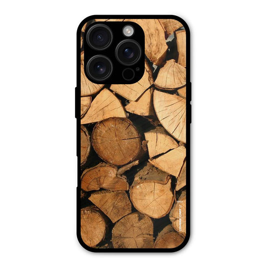 Wooden Logs Shockproof Hybrid Protection (Metal + TPU) Back Case Cover
