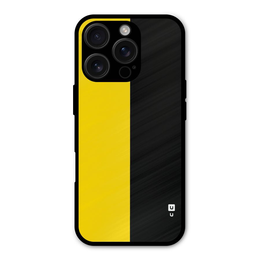 Yellow Black Super Minimalistic Shockproof Hybrid Protection (Metal + TPU) Back Case Cover