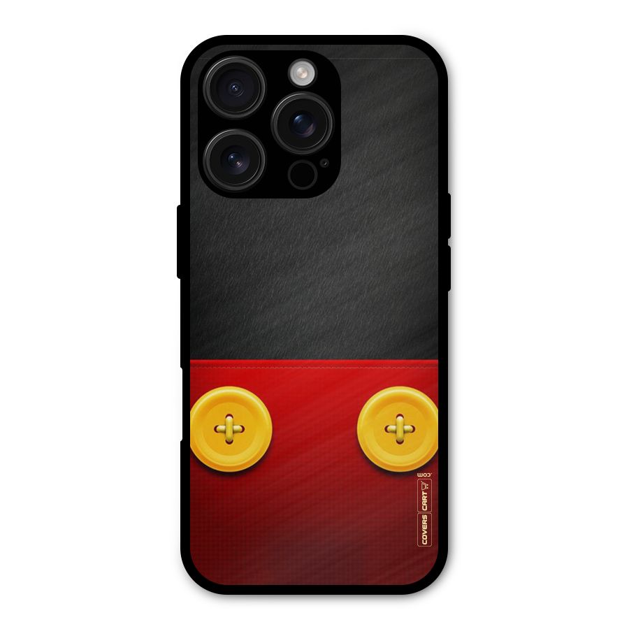 Yellow Button Shockproof Hybrid Protection (Metal + TPU) Back Case Cover