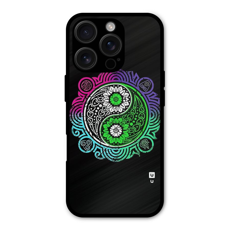 Yin and Yang Colorful Mandala Shockproof Hybrid Protection (Metal + TPU) Back Case Cover