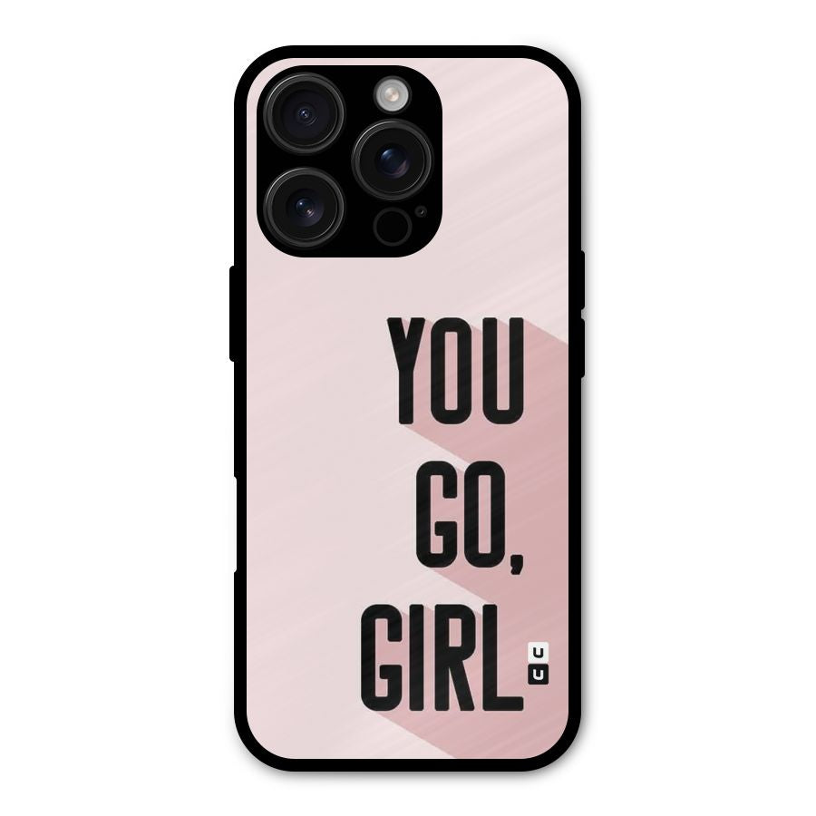 You Go Girl Shadow Shockproof Hybrid Protection (Metal + TPU) Back Case Cover